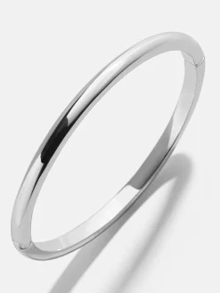 Nadia Classic Hinge Bangle - Classic Thin Silver