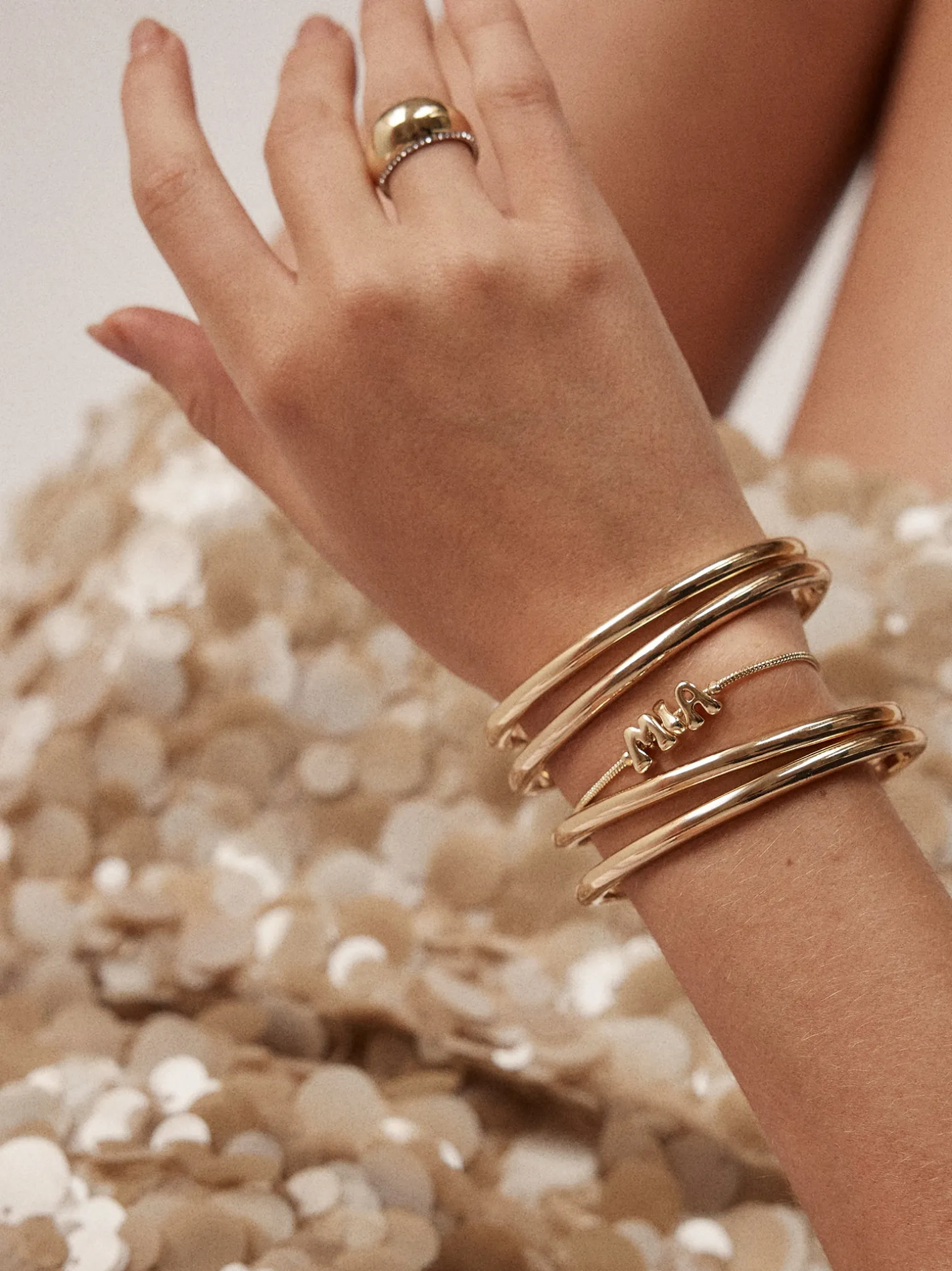 Nadia Classic Hinge Bangle - Classic Thin Gold