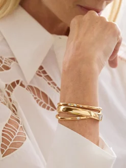 Nadia Classic Hinge Bangle - Classic Thick Gold