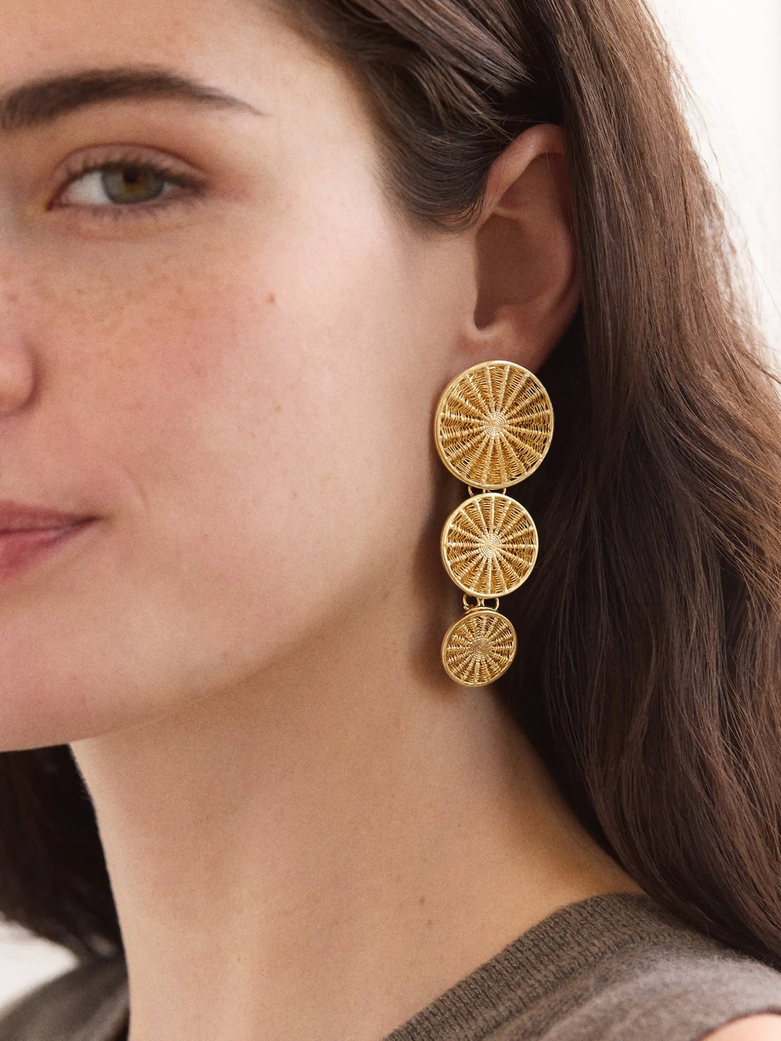 Naomi Statement Earrings - Gold