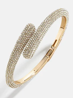 Naomi Wrap Hinge Bangle - Gold/Pavé