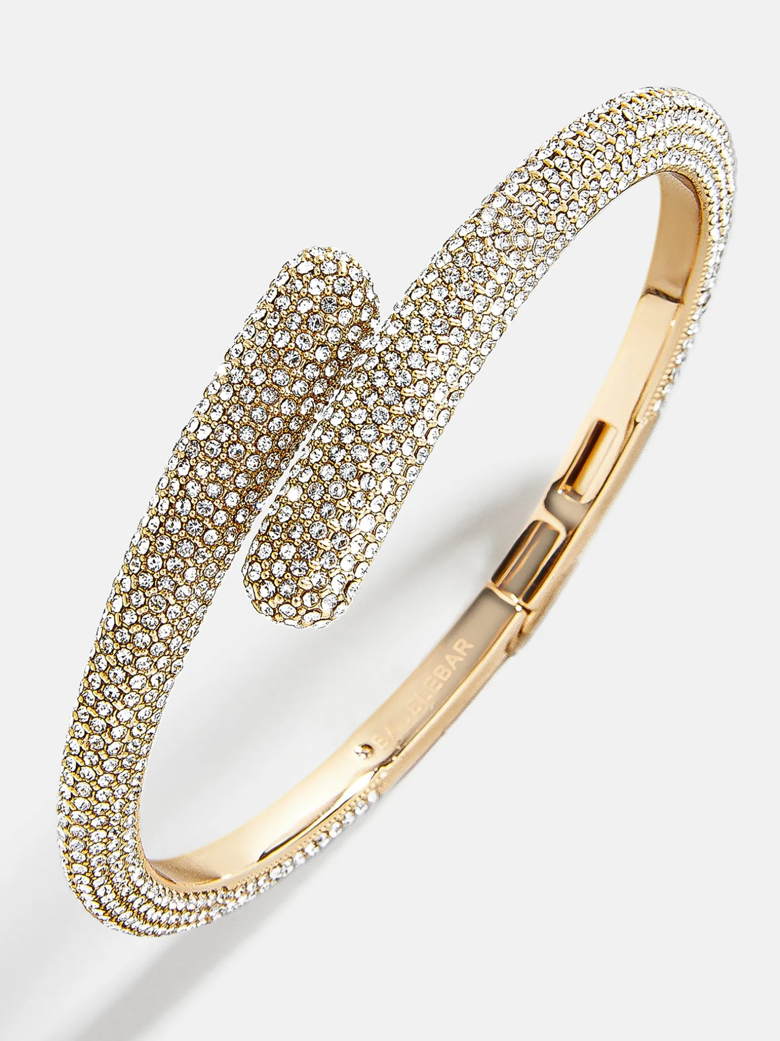 Naomi Wrap Hinge Bangle - Gold/Pavé
