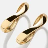 Natalia Wavy Hinge Bangle Set - Gold