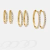 Niata Earring Set - Gold/Pavé