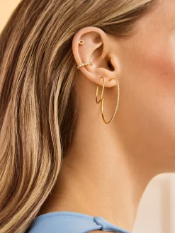 Niata 18K Gold Vermeil Earrings - 40MM