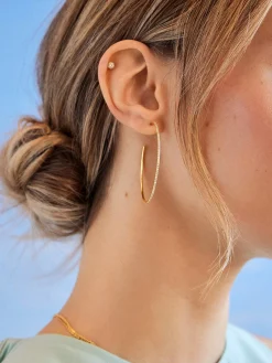Niata 18K Gold Vermeil Earrings - 48MM