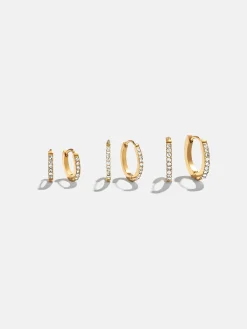 Niata Waterproof Earring Set - Gold/Pavé