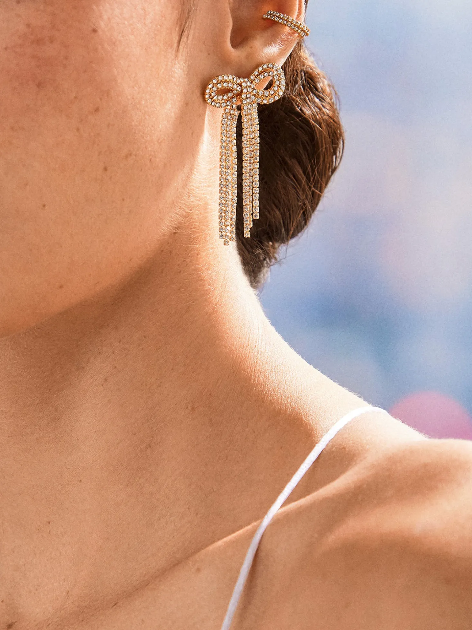 Nicci Earrings - Gold/Pavé