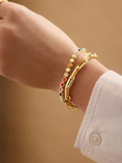 Nina Semi-Precious Bracelet - Gold/Multi