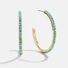 Nina Semi-Precious Hoop Earrings - Gold/Turquoise