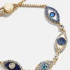 Ojo Bracelet - Gold/Blue