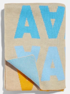 Ombre Initial Custom Blanket - Beige/Multi