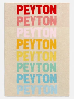 Ombre Name Custom Blanket - Beige/Multi