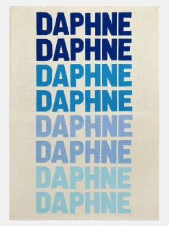 Ombre Name Custom Blanket - White/Light Blue