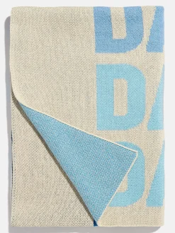Ombre Name Custom Blanket - White/Light Blue