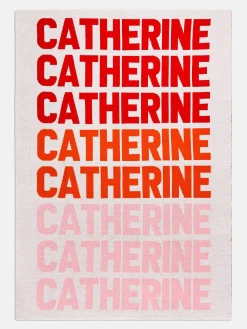 Ombre Name Custom Blanket - White/Red