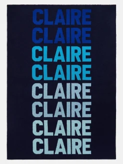 Ombre Name Custom Blanket - Navy/Blue