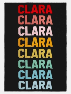 Ombre Name Custom Blanket - Black/Multi