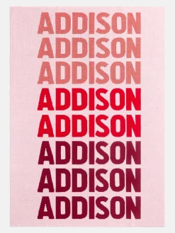 Ombre Name Custom Blanket - Red/Pink