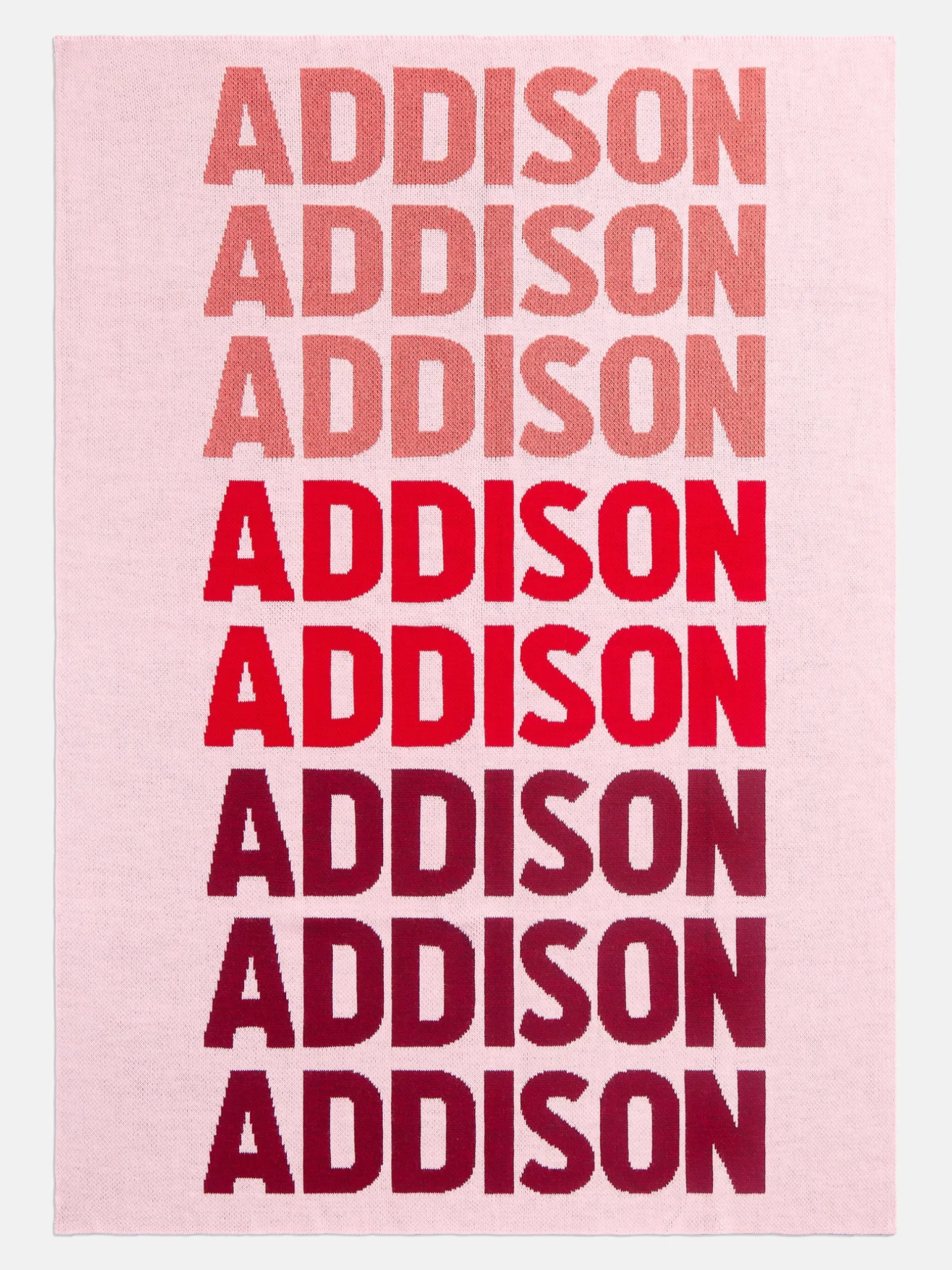 Ombre Name Custom Blanket - Red/Pink