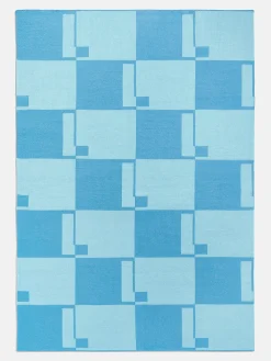 Opposites Attract Custom Blanket - Bright Blue/Light Blue