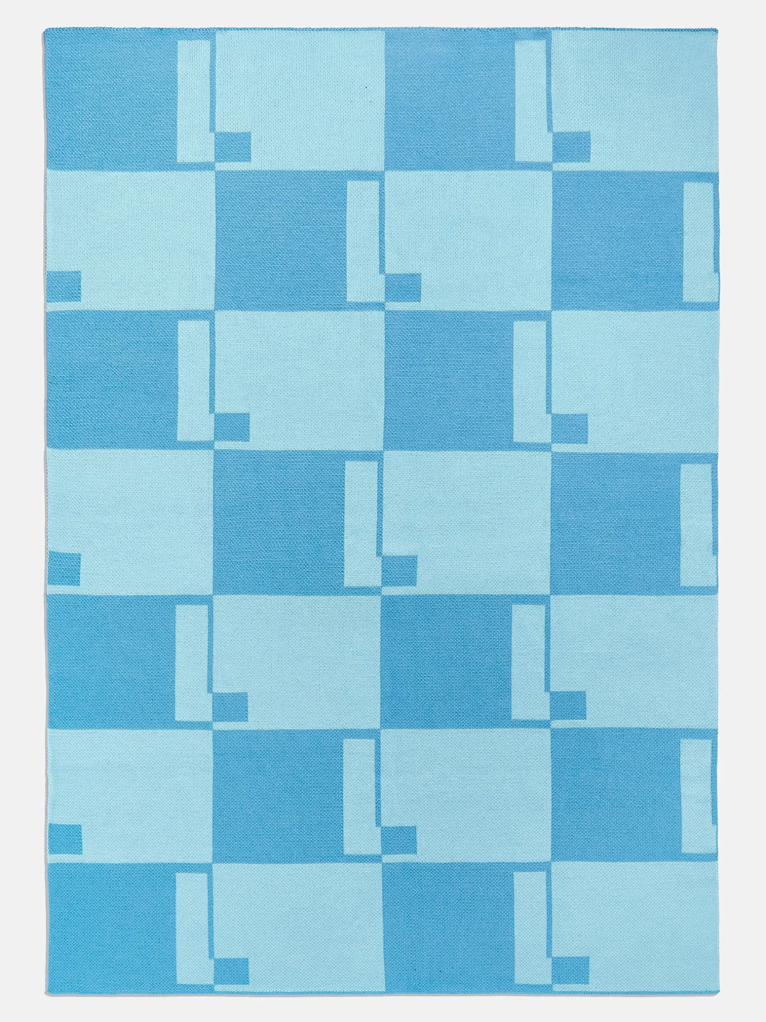 Opposites Attract Custom Blanket - Bright Blue/Light Blue