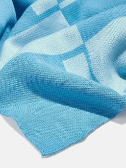 Opposites Attract Custom Blanket - Bright Blue/Light Blue