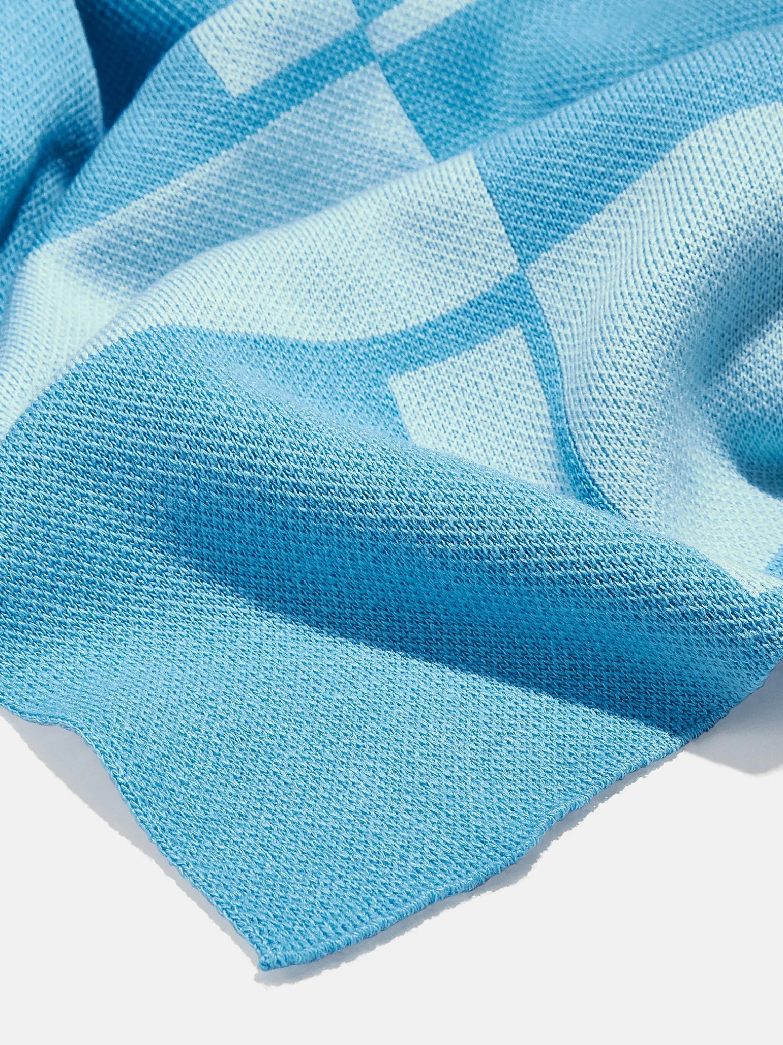 Opposites Attract Custom Blanket - Bright Blue/Light Blue
