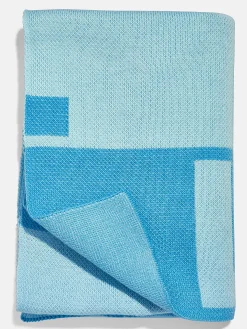 Opposites Attract Custom Blanket - Bright Blue/Light Blue