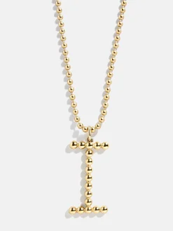 Oversized Initial Pisa Necklace - Gold