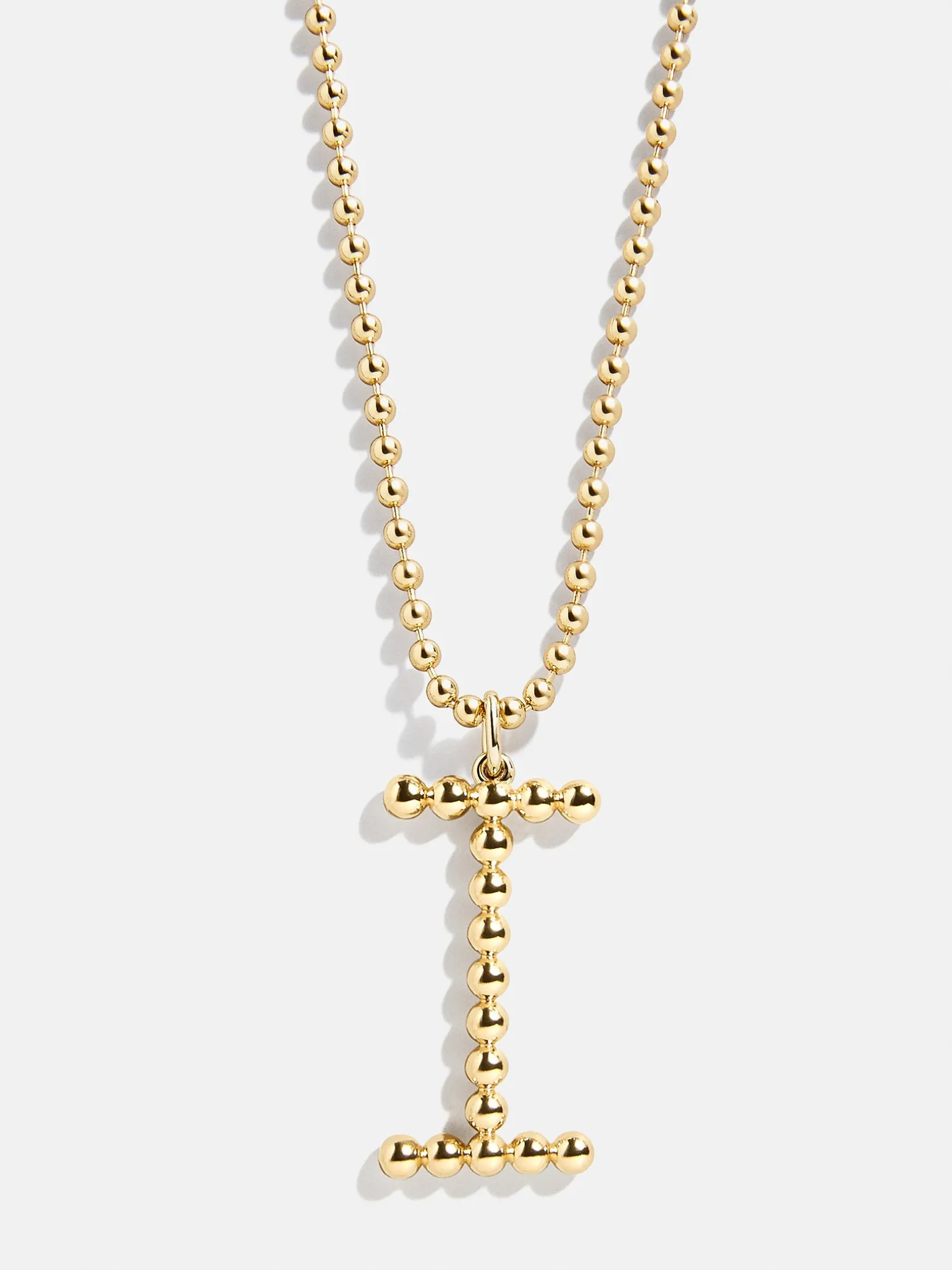 Oversized Initial Pisa Necklace - Gold