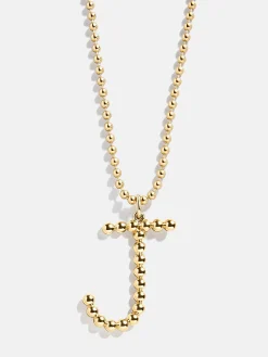Oversized Initial Pisa Necklace - Gold