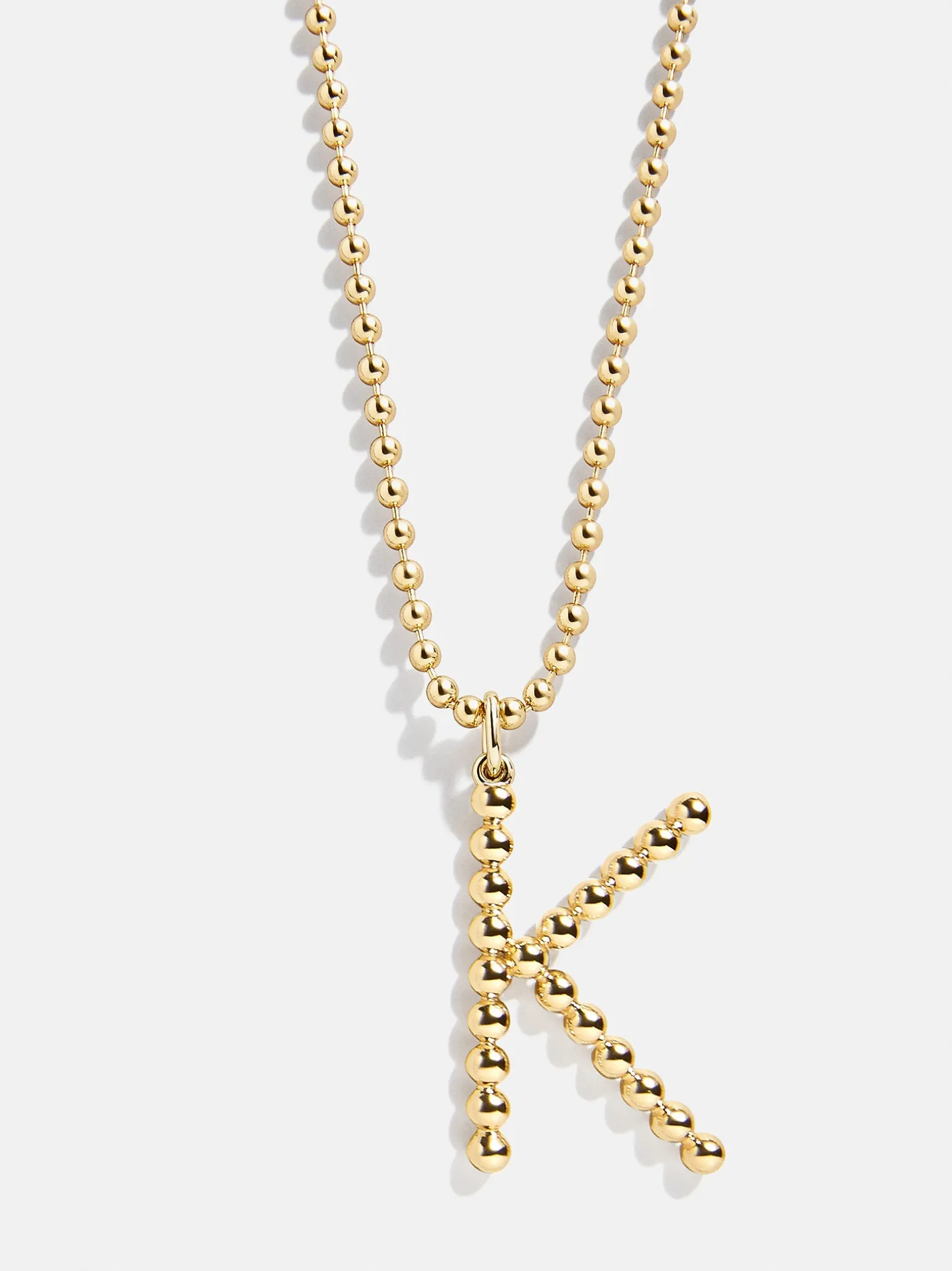 Oversized Initial Pisa Necklace - Gold