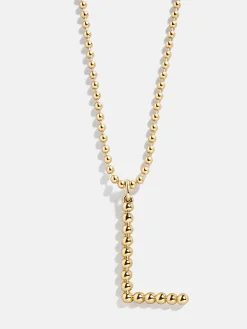 Oversized Initial Pisa Necklace - Gold