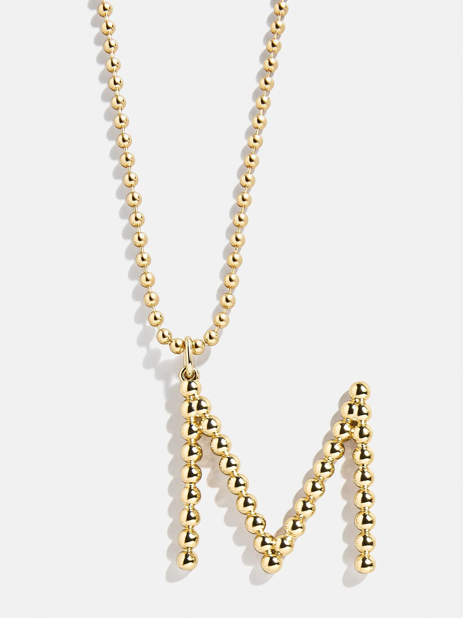 Oversized Initial Pisa Necklace - Gold