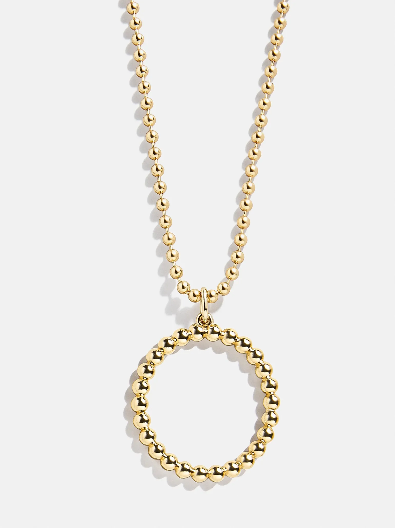 Oversized Initial Pisa Necklace - Gold