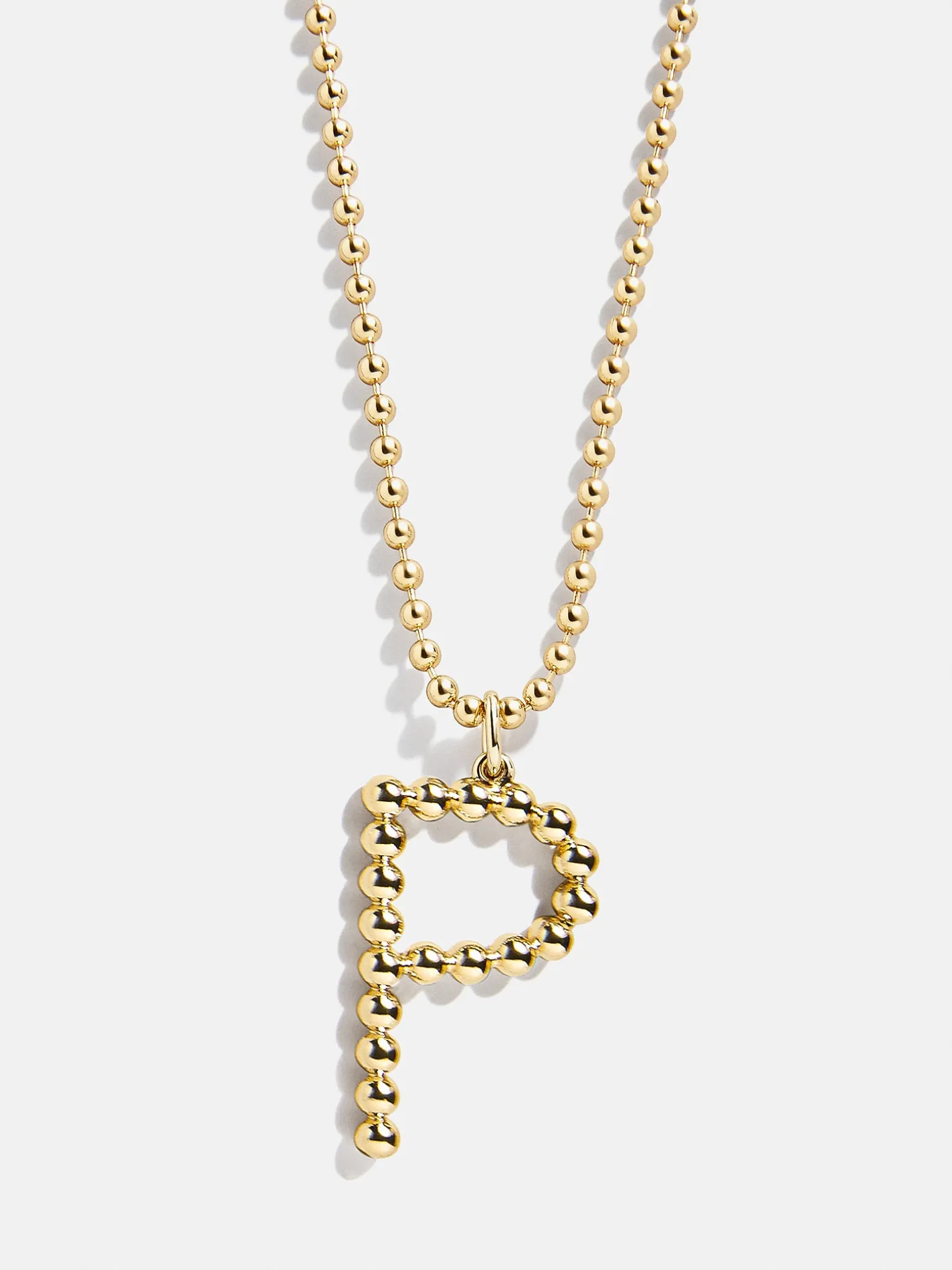 Oversized Initial Pisa Necklace - Gold