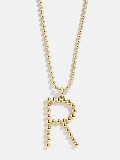 Oversized Initial Pisa Necklace - Gold
