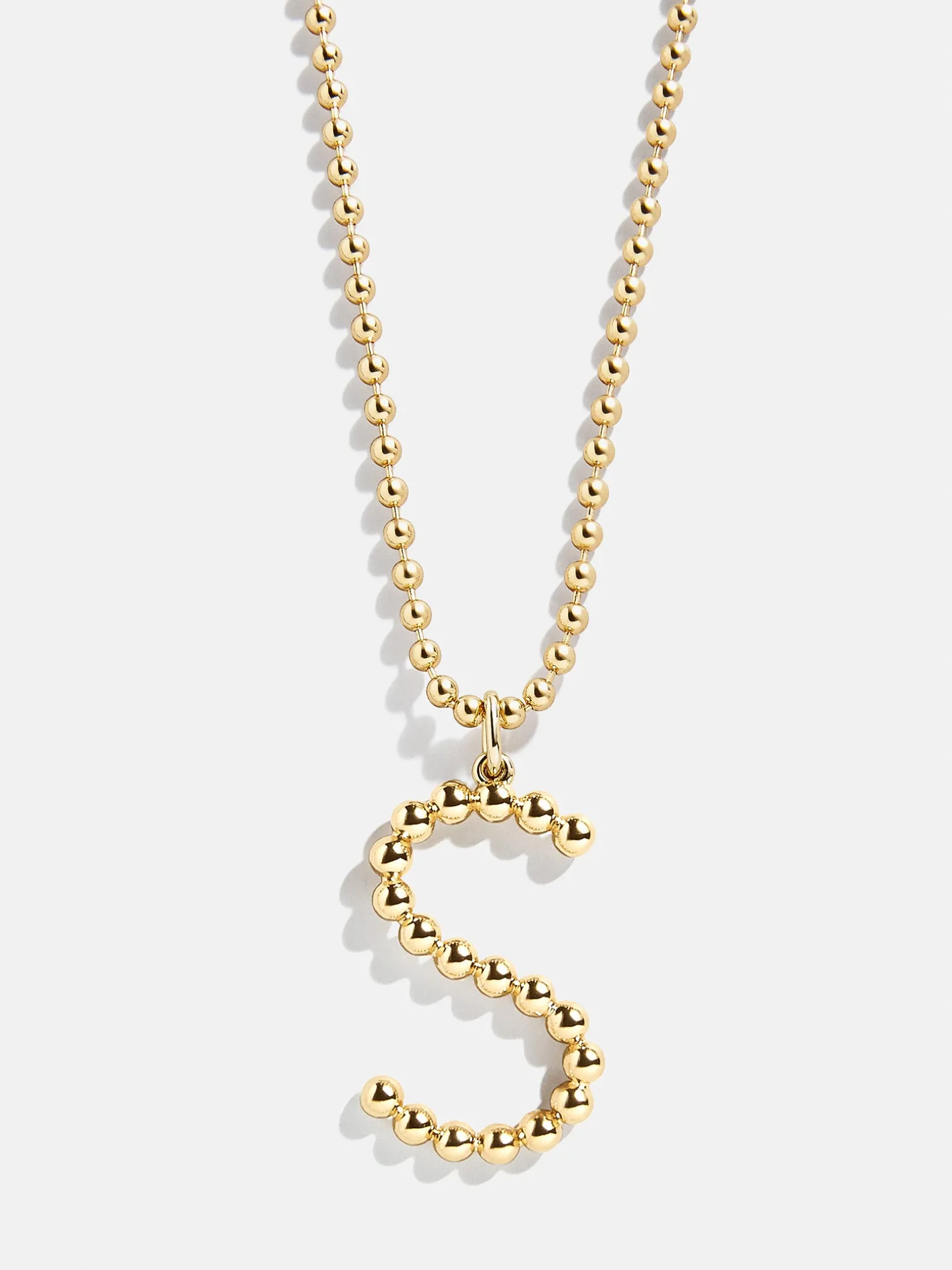 Oversized Initial Pisa Necklace - Gold