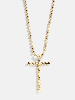 Oversized Initial Pisa Necklace - Gold