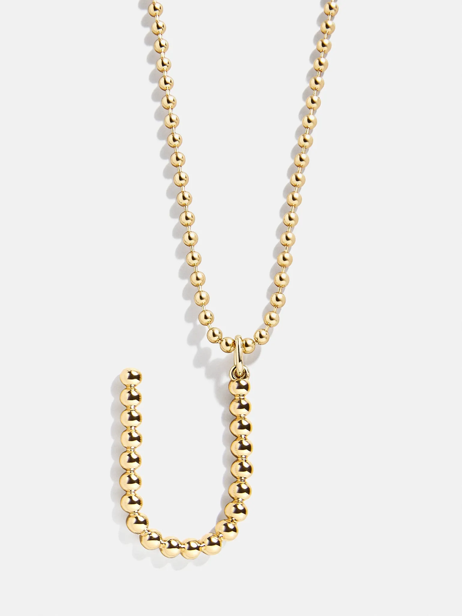 Oversized Initial Pisa Necklace - Gold