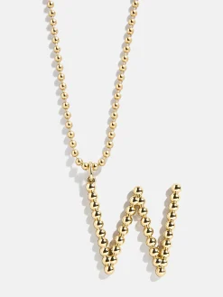Oversized Initial Pisa Necklace - Gold