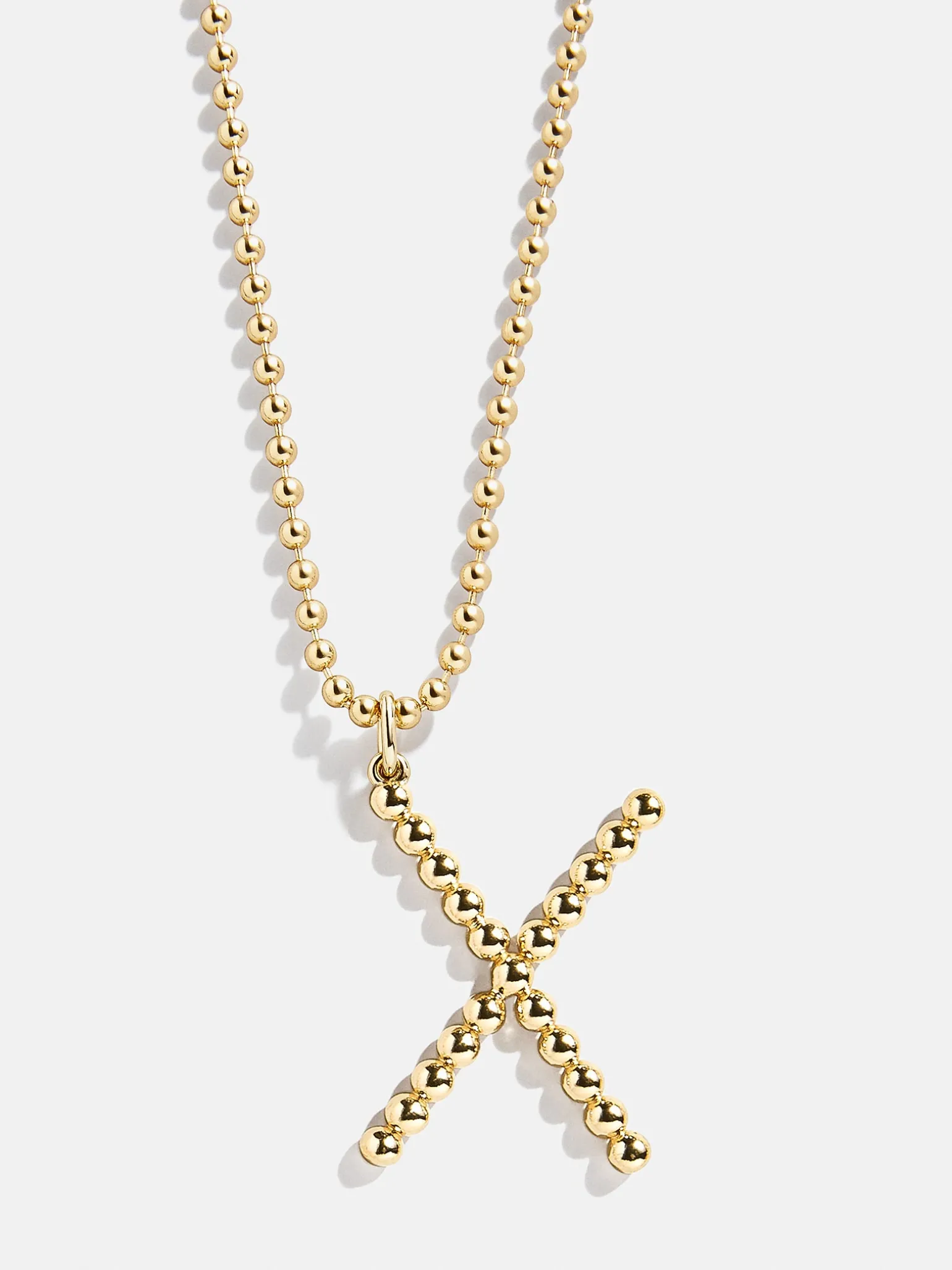 Oversized Initial Pisa Necklace - Gold