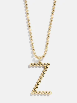 Oversized Initial Pisa Necklace - Gold