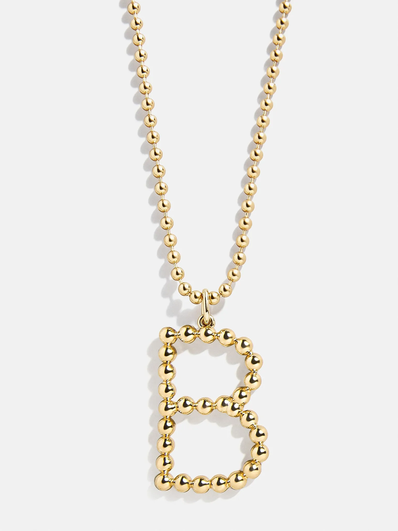 Oversized Initial Pisa Necklace - Gold