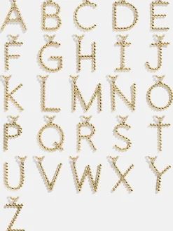 Oversized Initial Pisa Necklace - Gold