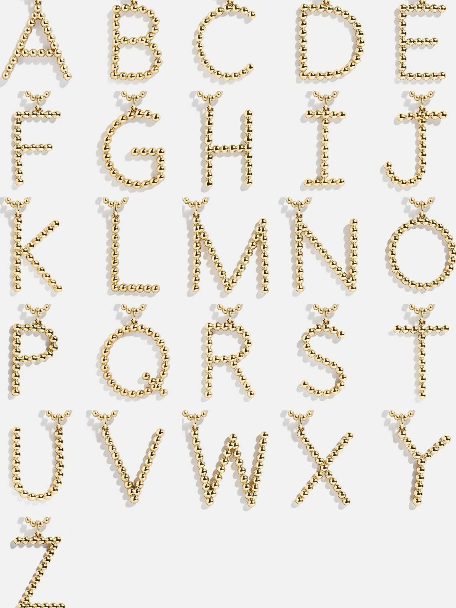 Oversized Initial Pisa Necklace - Gold
