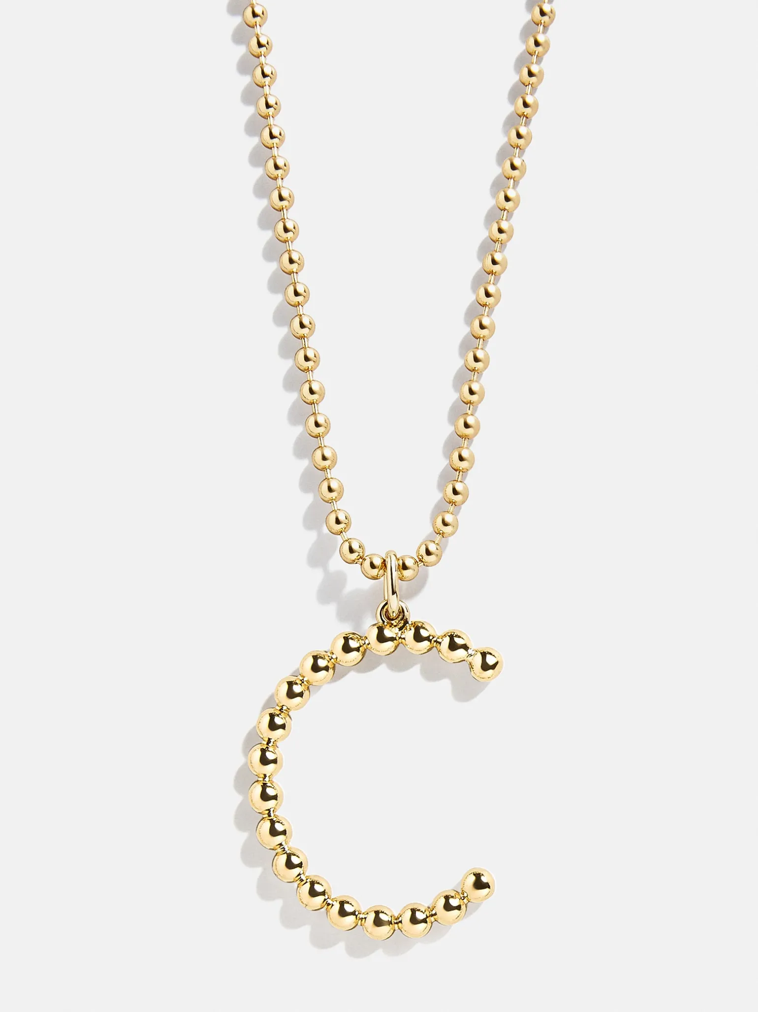Oversized Initial Pisa Necklace - Gold