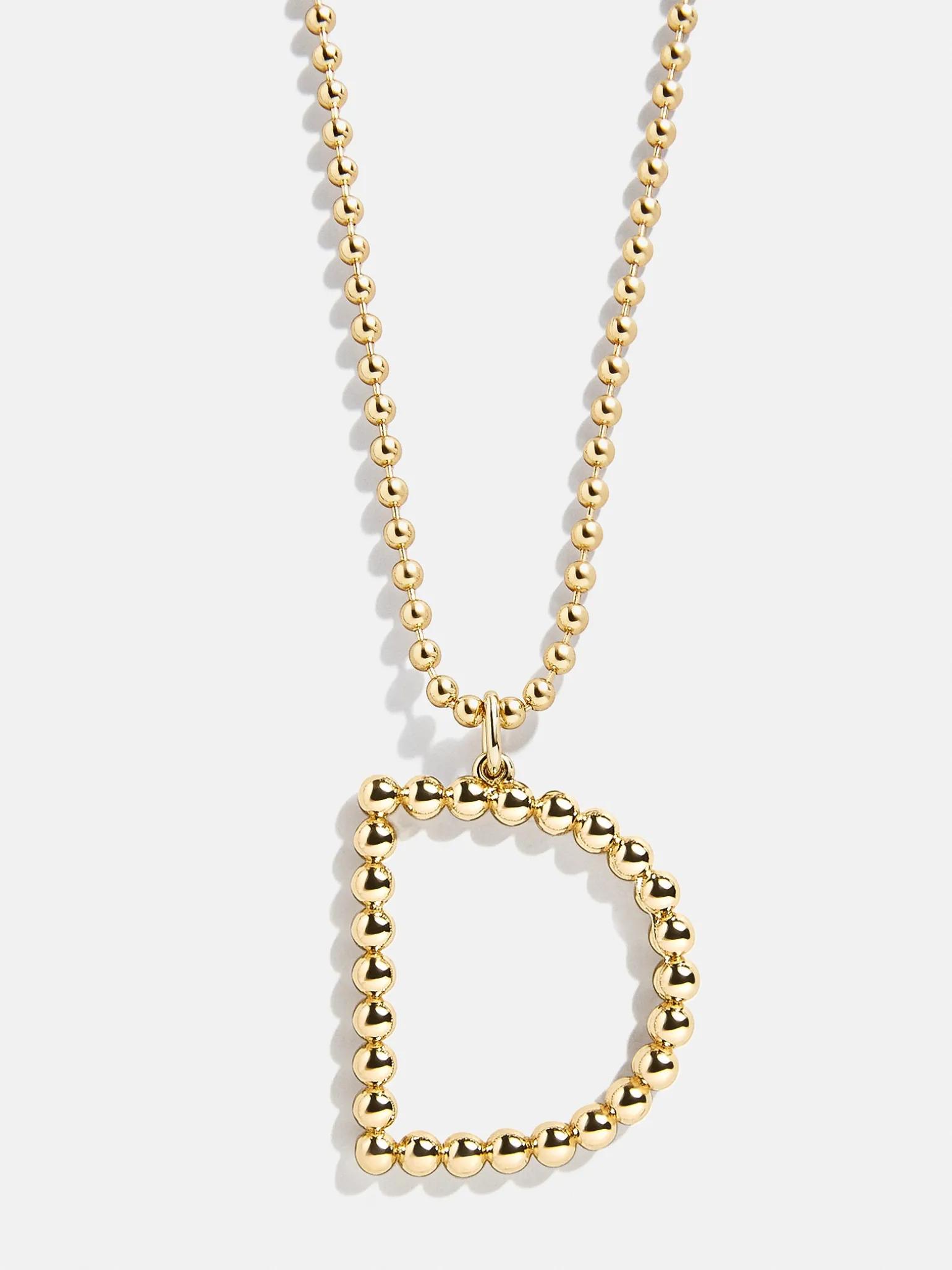 Oversized Initial Pisa Necklace - Gold