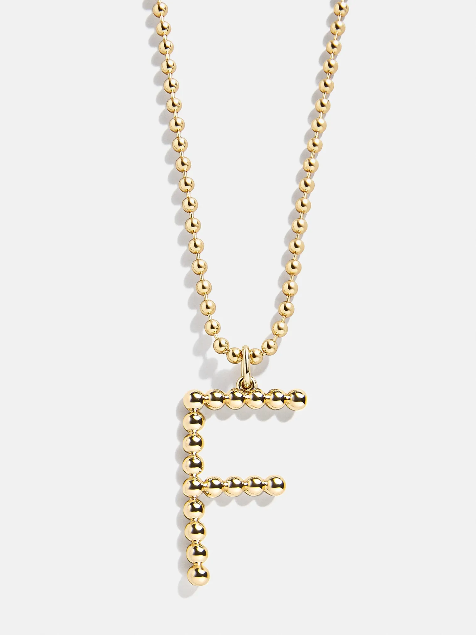Oversized Initial Pisa Necklace - Gold